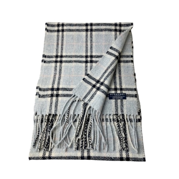 Burberry Accessories - Burberry Blue Nova Check Merino Angora Scarf